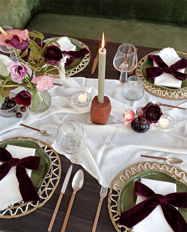 Bold colour tablescape style for hire cape town